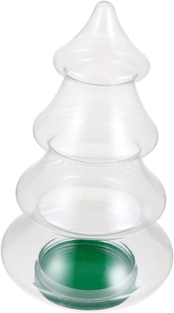 Alipis Christmas Tree Candy Jar Transparent Storage Bottle for Treats Cookies and Holiday Festive Parties and Seasonal Celebrations