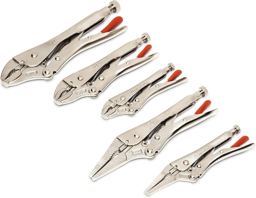 Crescent 5 Piece Curved & Long Nose Locking Plier Set | CLP5SETN-08