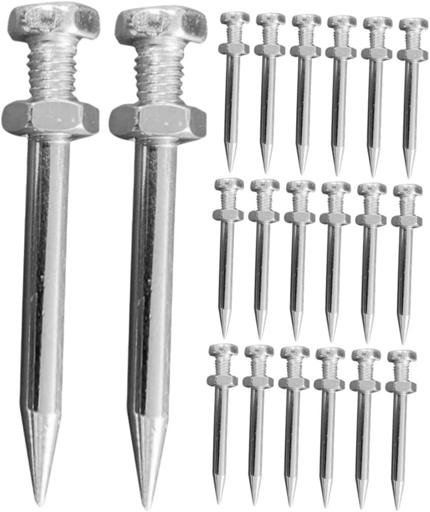 Cabilock 20Pcs Lawn Aerator Shoes Spikes Metal Soil Aerator Tool for Lawn Care and Gardening Easy Installation for Healthy Grass Growth