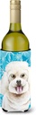 Caroline's Treasures CK1416LITERK Bichon Frise Winter Wine Bottle Hugger Bottle Cooler Sleeve Hugger Machine Washable Collapsible Insulator Beverage Insulated Holder
