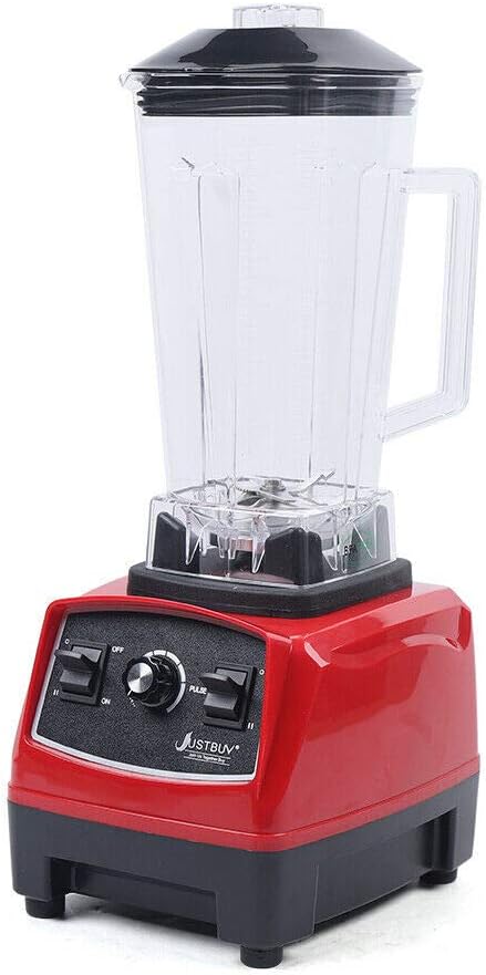 Household Grade Blender Mixer 2L Transparent Container Juicer Smoothie Blender for Shakes Smoothies Food Prep for Kitchen, 110 V (Red)