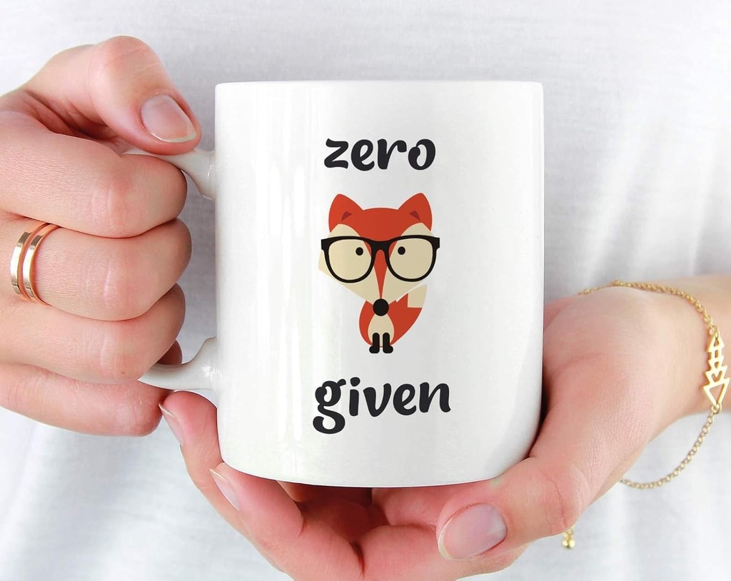 Zero Fox Given Mug, Funny Fox Coffee Mug, Fox Mugs, Cute Fox Mug, Fox Coffee Cup, For Fox Sake Mug, Funny Mug for Friend, Cool Fox Mug