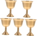 PRETYZOOM 5pcs Metal Goblet Brass Cup Buddhism Cup Offering Accessories Desktop Holy