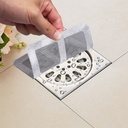 10 Pack Hair Catcher Shower Drain Cover,4"X4" Disposable Hair Stopper Mesh Stickers,Bathtub Hair Catcher for Drain,Shower Floor Cover Square,Bathroom,Laundry, Bathtub (10PCS)