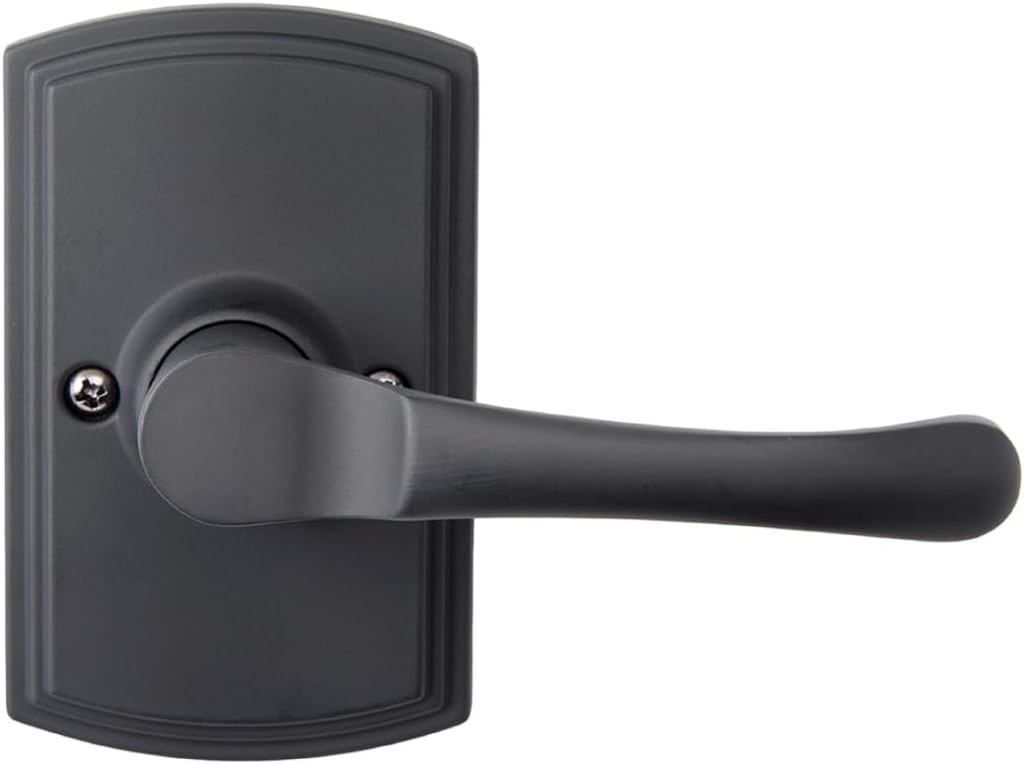 Delaney Callan Hardware Artino Dummy Door Handle, Fits Door 1-3/8 to 1-3/4 in. Thick, Black – Reversible Left/Right-Handed Decorative Door Lever – Easy to Install Pull with No Latch