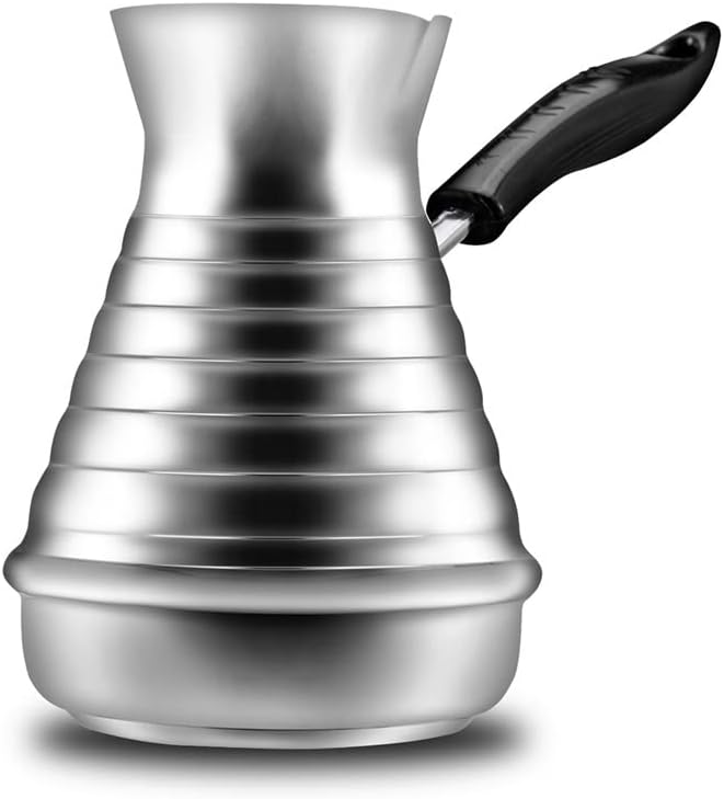 600ml Stainless Steel Turkish Coffee Tea Pot Coffee Machine Maker Portable Espresso Coffee Kettle Arabic Pot