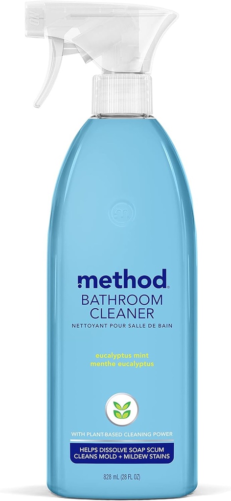 Method Bathroom Cleaner, Removes Mold + Mildew Stains, Eucalyptus Mint, 28 Fl Oz