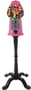 15” Gumball Machine with Stand and Coin Bank - Bubble Gum Machine Candy Dispenser with Glass Globe and Metal Base - Vintage Style Gum Ball Vending Dispenser by Great Northern Popcorn (Pink)