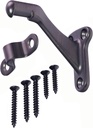 Oil Rubbed Bronze Handrail Bracket, 3 Pack Heavy Duty Stair Support Hardware with Screws, 3 Inch Metal Wall Mount Railing Bracket for Home Staircase