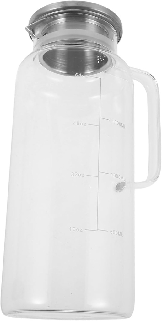 Large Capacity Glass Cold Kettle for Hot Drinks Ice Tea Pitcher for Fridge