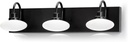 3-Light Matt Black Bathroom Vanity Light Fixture, LED Wall Sconce Over Mirror,Modern Vanity Light with Selectable Tempreture 3000K-6000K,Dimmable Mirror Light for Bathroom,Hallway, Cloakroom