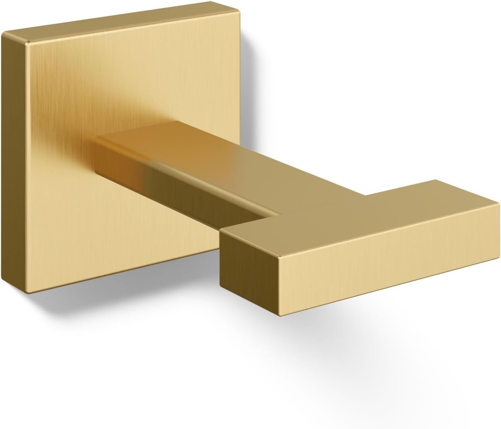 Kohler 23290-2MB Square Robe Hook, Vibrant Brushed Moderne Brass