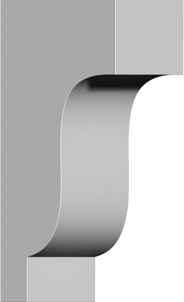 Ekena Millwork COR04X07X14TR 4 1/2-Inch W x 7 1/2-Inch D x 14-Inch H Traditional Corbel , White