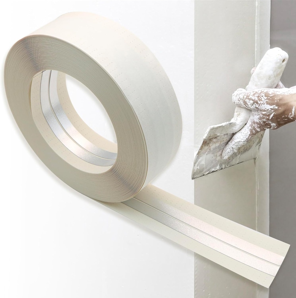 Drywall Corner Tape - 150 Ft Roll Reinforced Drywall Corner Bead, Inside Corner Tape for Easy Repair, No-Adhesive Side