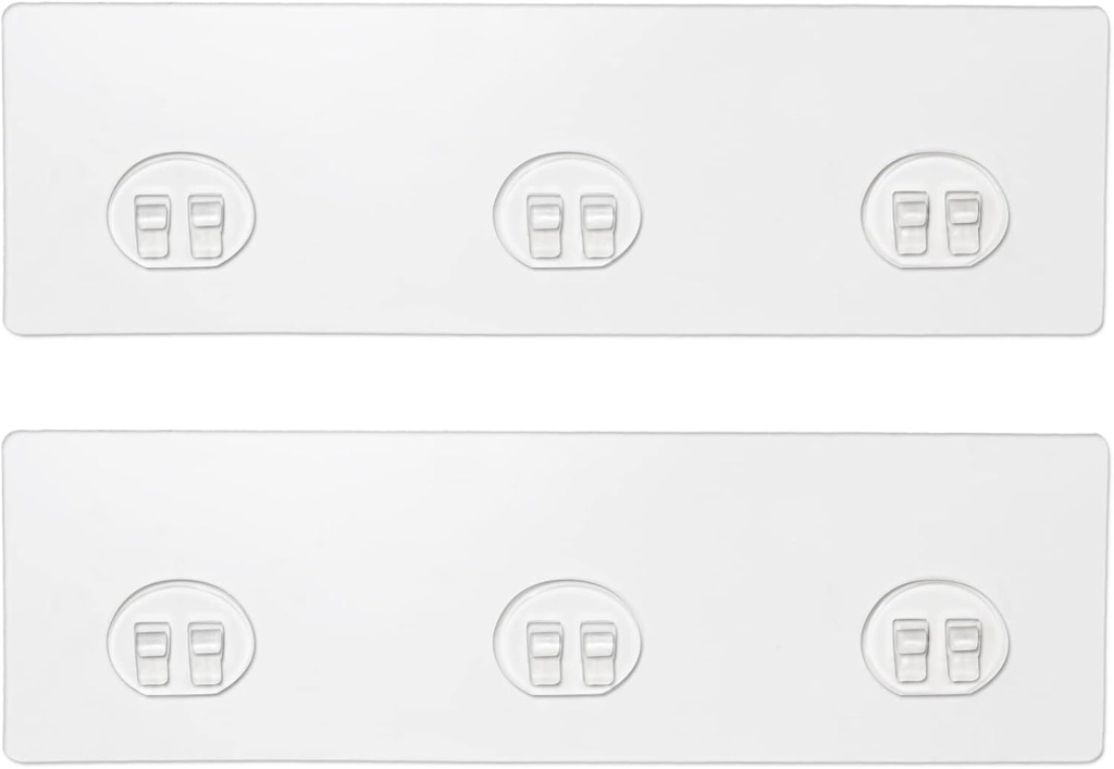 2 Pack Shower Caddy Adhesive for Replacement, Strong Transparent Adhesive for Shower Caddy Sticky Pads, No Drilling for Corner Shelf Basket, Bathroom Storage Shelves, Kitchen Racks and Soap Holder