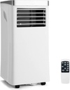 LDAILY 8000BTU Portable Air Conditioner with Remote Control, 3-in-1 Air Cooler w/ 3 Mode & 2 Wind Speeds, 24H Timer Function, Air Cooling Fan with Window Kit for Home Office, White (8000BTU)