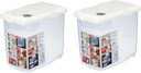 JapanBargain 1826, Set of 2 Large Japanese Kitchen Pantry Storage Containers Kome Bitsu Rice Storage Container 22 lbs, Made in Japan