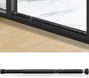 Heavy Duty Sliding Door Security Bar - Adjustable 17-50 Inch, Patio Glass Door Lock for Home Safety, Child Pet Proof, Anti-Burglar Window Stopper, Black