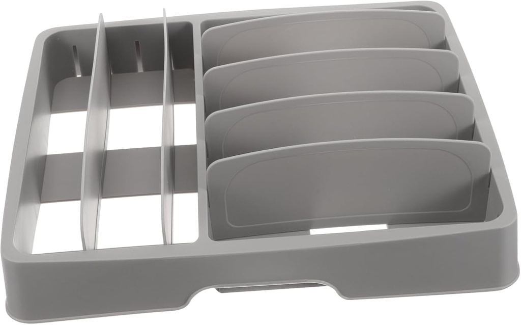 Multi-grid Cutlery Organizer Versatile Silverware Storage Box for Kitchen Utensils Smooth Removable Compartments for Countertops