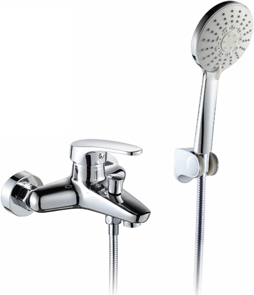 Bathtub Faucet Bathroom Concealed Tub Filler Faucet with Multifunction Hand Shower Brass Chrome Shower Faucet Set Single Handle Tub Mixer Taps for Hot and Cold Water