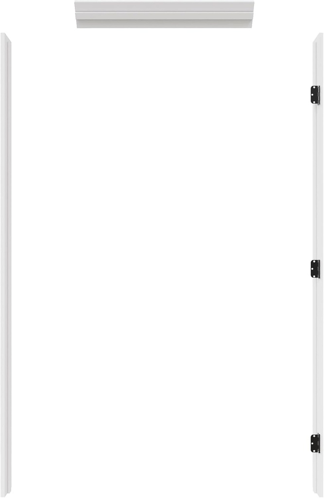 Prehung Door Jamb Kit, Right Hand Inswing, Black Hinges, Designed for 18-36'' Wide Door Slab, Assembly Need