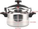 Aluminum Pressure Cooker, 3L/4L/5L Large Capacity Pressure Cooker for Gas Stove, Explosion Proof Pressure Canner with Easy Lock Lid, Fast Cooking Cookware (5L-22CM Bottom))