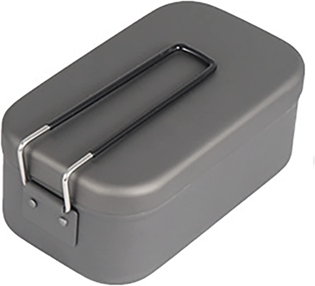 CHICIRIS Aluminum Lunch Box, 800ML Bento Box Cooking Foldable Handle Handy Practical for Outdoor