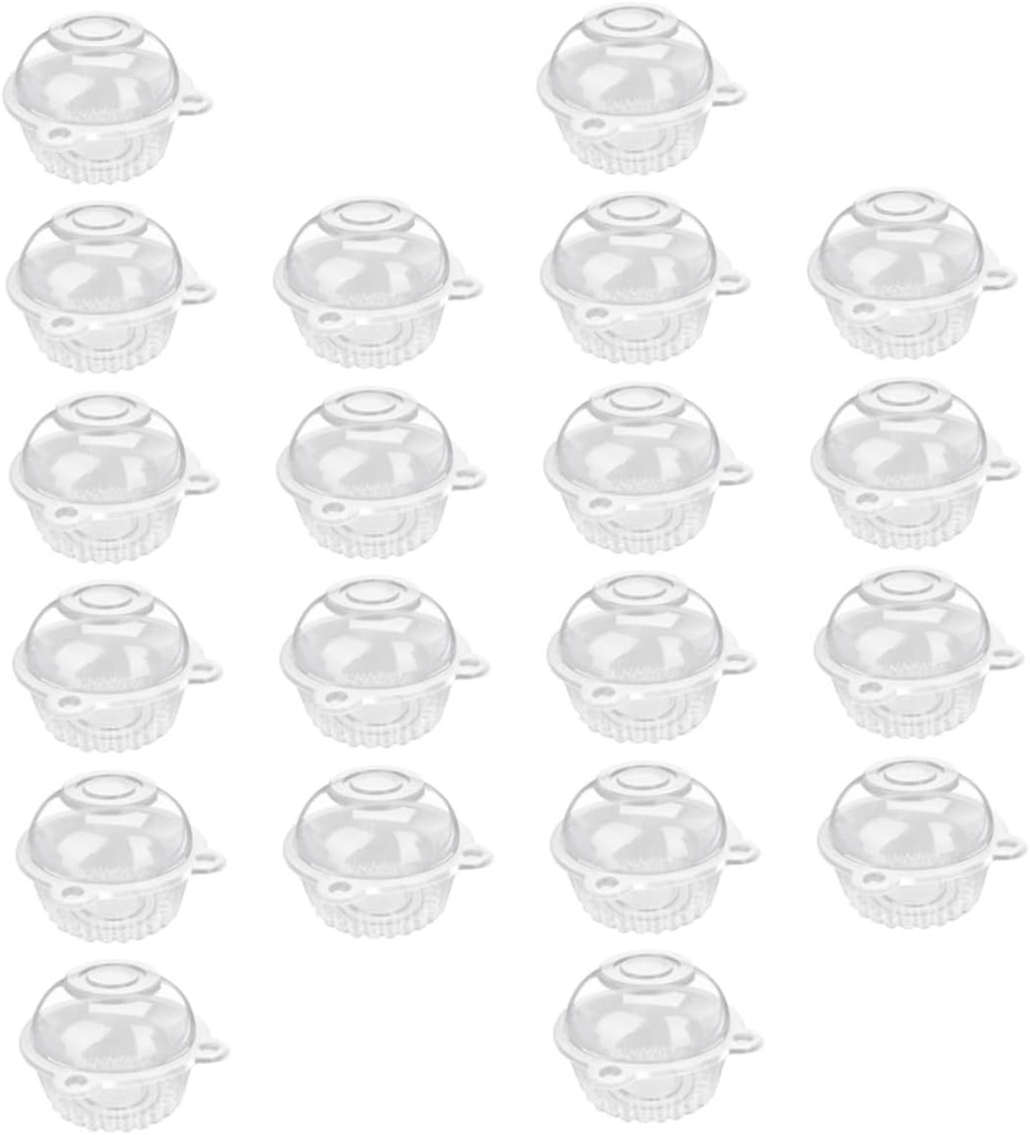 Cabilock 50pcs Cupcake Carriers Lids Individual Cupcake Holders Wedding Party Supplies