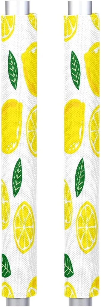 Refrigerator Microwave Door Handle Cover - Set of 2 Lemon Pattern Washable Dishwasher Fridge Kitchen Decorations Scratchproof Protective Covers Keep Your Kitchen Appliance Clean