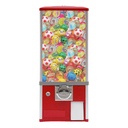 Vending Machine Commercial Gumball Machine, 25 Inch Huge Toy Capsule Vending Machine Dispenser Prize Machine Candy Machine for Business,Capsules Gumballs(4 25-Cent） (Red)