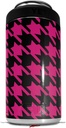 Skin Decal Wrap compatible with Yeti 16oz Tall Colster Can Cooler Insulator Houndstooth Hot Pink on Black (COOLER NOT INCLUDED)