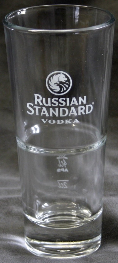 Russian Standard Vodka Wodka Set Of 4 Bar Glasses 2Cl/4Cl Lined