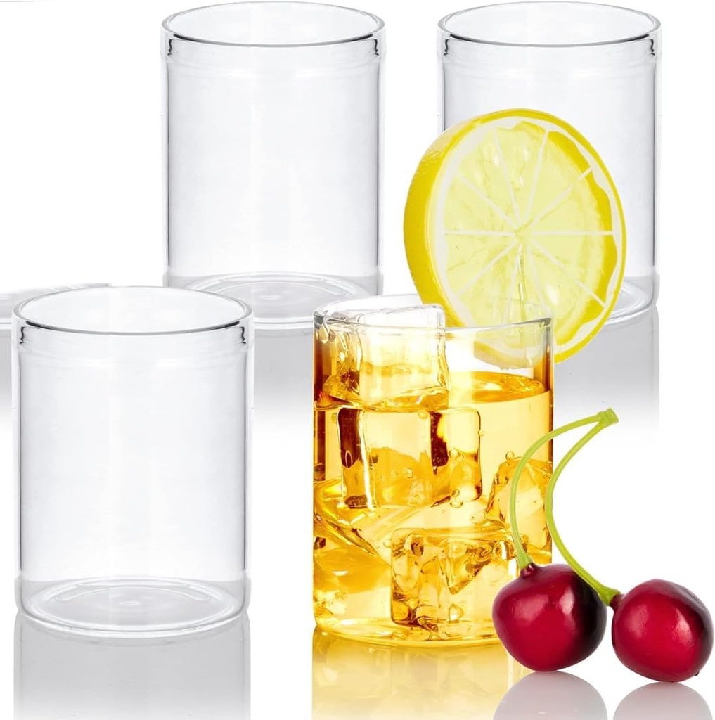 JUVITUS (4 Pack) 10 oz Clear Glass Driking Tall Highball
