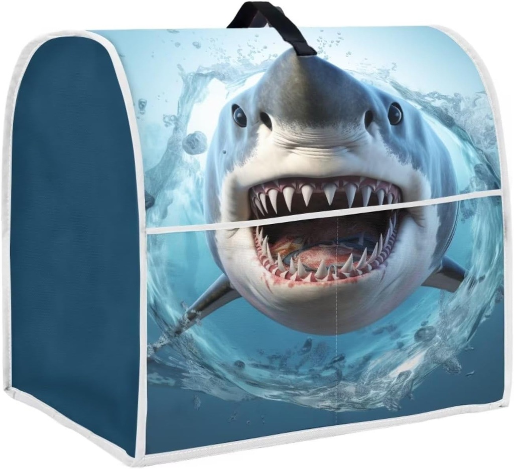Upetstory Shark Kitchen Aid Mixer Covers for Stand Mixer 6-8 qt Universal Dust Cover All Tilt Head & Bowl Lift Models with Organizer Bag for Accessories Air Fryer,Coffee Maker,Juicer Machine