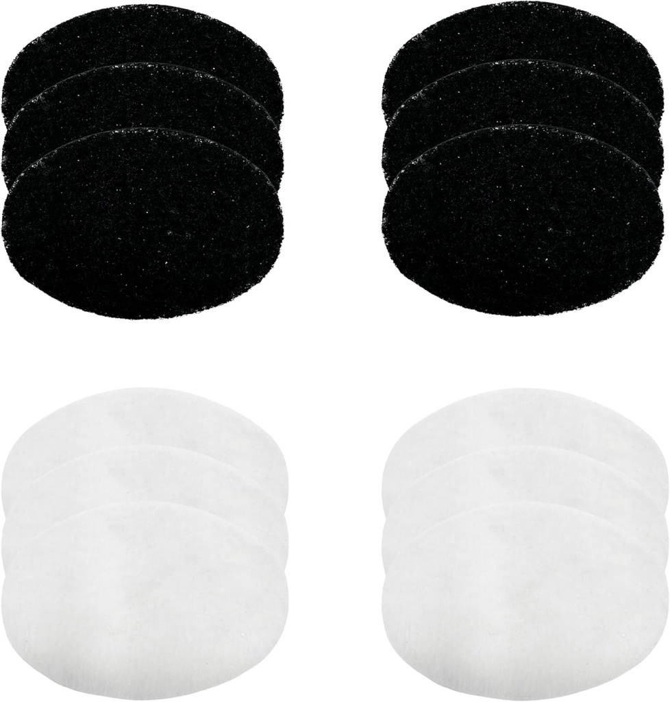 Nispira FDM2201BR Charcoal Oil Vapor Air Fryer Replacement Filters for OVENTE 2 Liter Electric Deep Fryer, 6 Pack