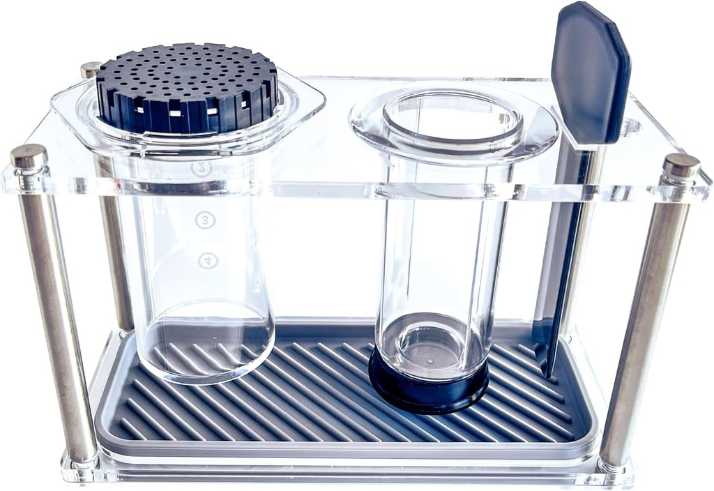 Organizer Stand for AeroPress holder Compact Storage for AeroPress Original Clear Includes Dripper Mats (Not For XL)