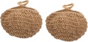 2pcs Rope Woven Wall Baskets Fruit Bowl for Kitchen Counter Hanging Fruit Basket Handmade Woven