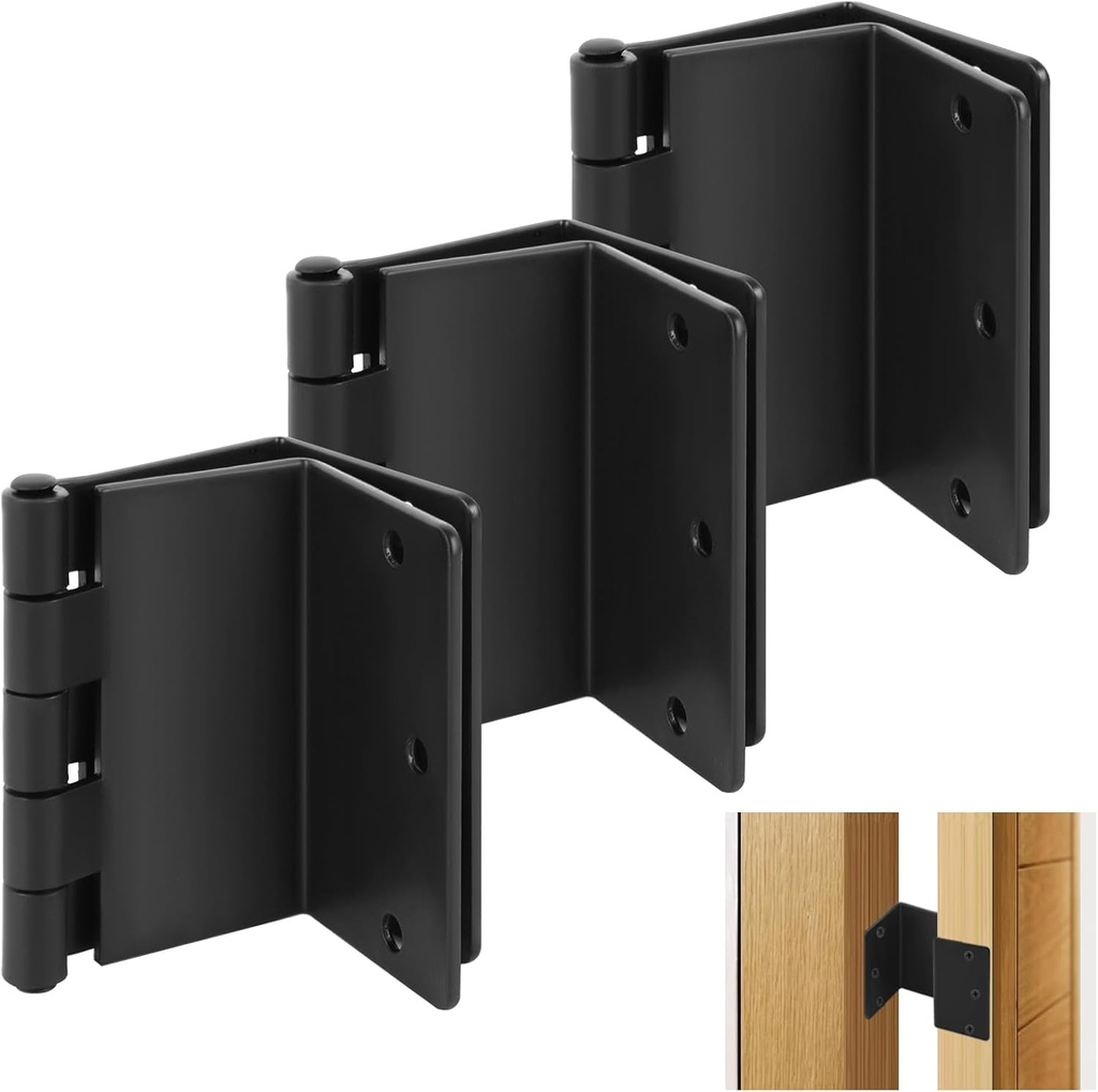 3 Pack Handicap Door Hinges, Offset Door Hinge, 3.5 Inch Swing Clear Offset Door Hinge, 1/4'' Radius Corner Handicap Offset Door Hinges for Doors Interior Swing Out Hinge with Holes