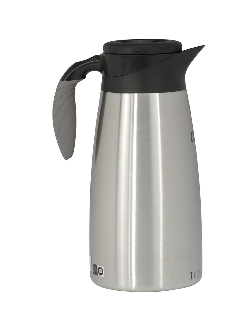 Wilbur Curtis Thermal Dispenser Pour Pot, 1.9L S.S. Body S.S. Liner Brew Thru Tall - Commercial Airpot Pourpot Beverage Dispenser - TLXP1901S000 (Each)