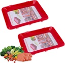 2 PCS Food Preservation Trays, Reusable Food Preserving Tray, Stackable Food Trays, Reusable Creative Fresh Tray Storage for Food Preservation