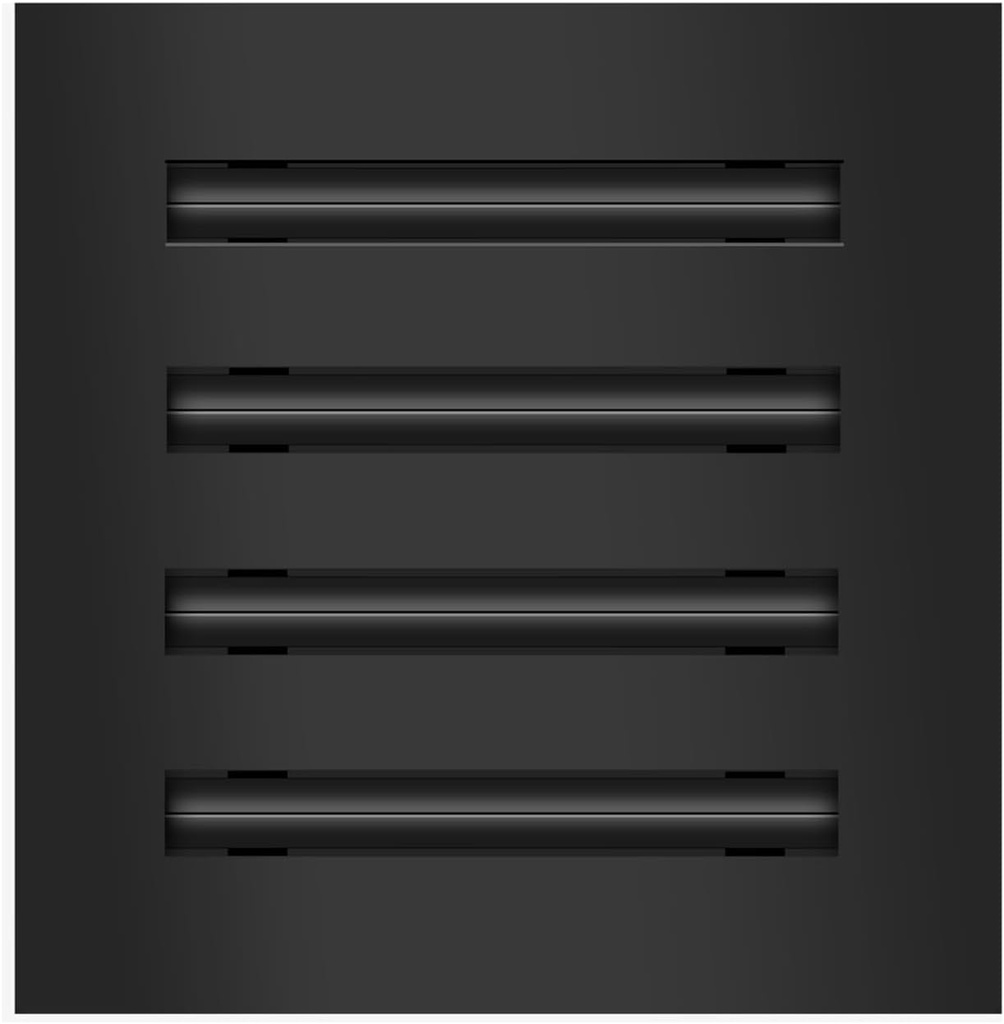 BUILDMART - 8x8 Modern AC Vent Cover - Decorative Black Air Vent - Standard Linear Slot Diffuser - Register Grille for Ceiling, Walls & Floors - Texas Buildmart