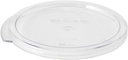 Restaurantware-LID ONLY: Met Lux Food Storage Container Lid, 1 Round Marinating Container Lid - Containers Sold Separately, With Date Indicator, Clear Plastic Lid, Dishwashable, Freezable