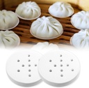 Bewudy 400pcs Small Steamer Paper, Non-Stick Mini Steam Paper 4" Bamboo Steamer Liners Small Dumpling Steamer Liner With Holes for Steamed Buns Dumplings(4in)