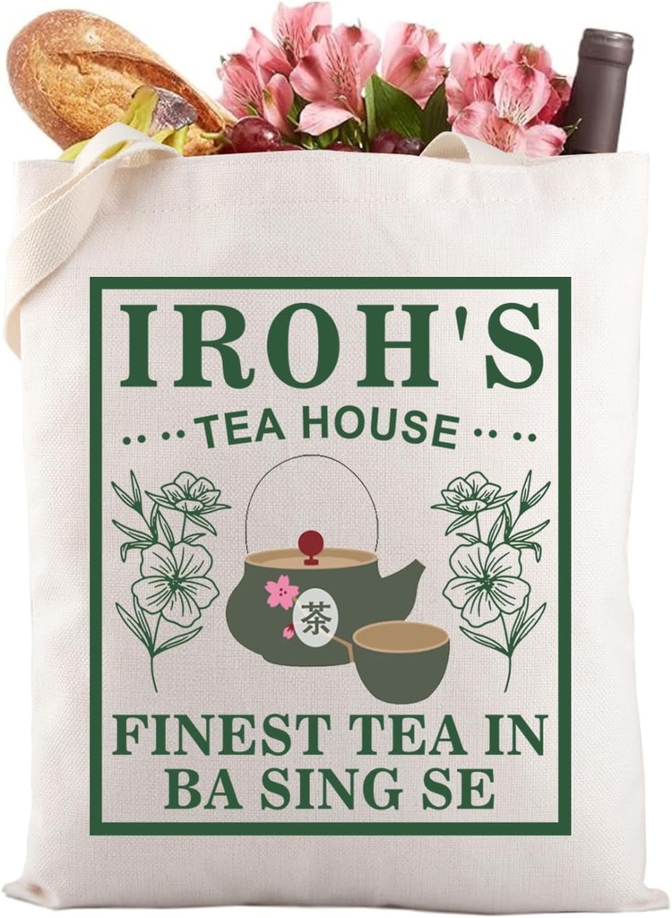 Gzrlyf Uncle Iroh Tea Tote Bag Jasminee Dragon Cartoon Movie Fan Gift Themed Shopping Bag