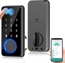 Smart Fingerprint Door Lock Keyless Entry Door Locks Front Door Lock with Digital Passcode Keypad Bluetooth Electronic Deadbolt Lock Anti-Peeping Password Auto Lock for Home/Hotel/Office/Apartment
