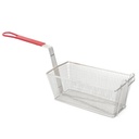 Adcraft FBR-13612 12-7/8" Length x 6-1/2" Width x 5-3/8" Depth, Fryer Basket with Red Handle