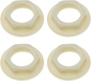 SING F LTD 4Pcs Sink Tap Back Nut 3/4" BSP Plastic Back Nuts Accessories for Bathroom Basin Taps Mixers Round Faced Flanged Back Nuts Home Tools White