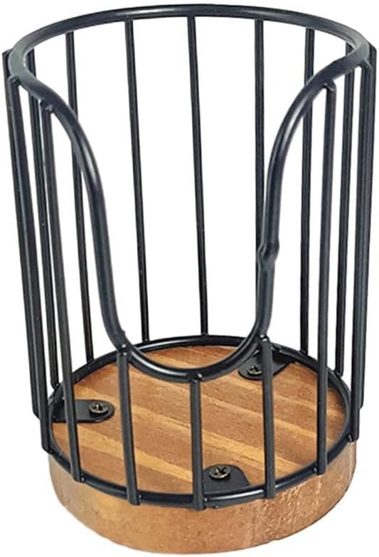 Coffee Filter Holder Basket Coffee Pod Holder Case Metal Organization Coffee Filter Storage Rack Container for Office Counter, 7.3cmx10cm, Black