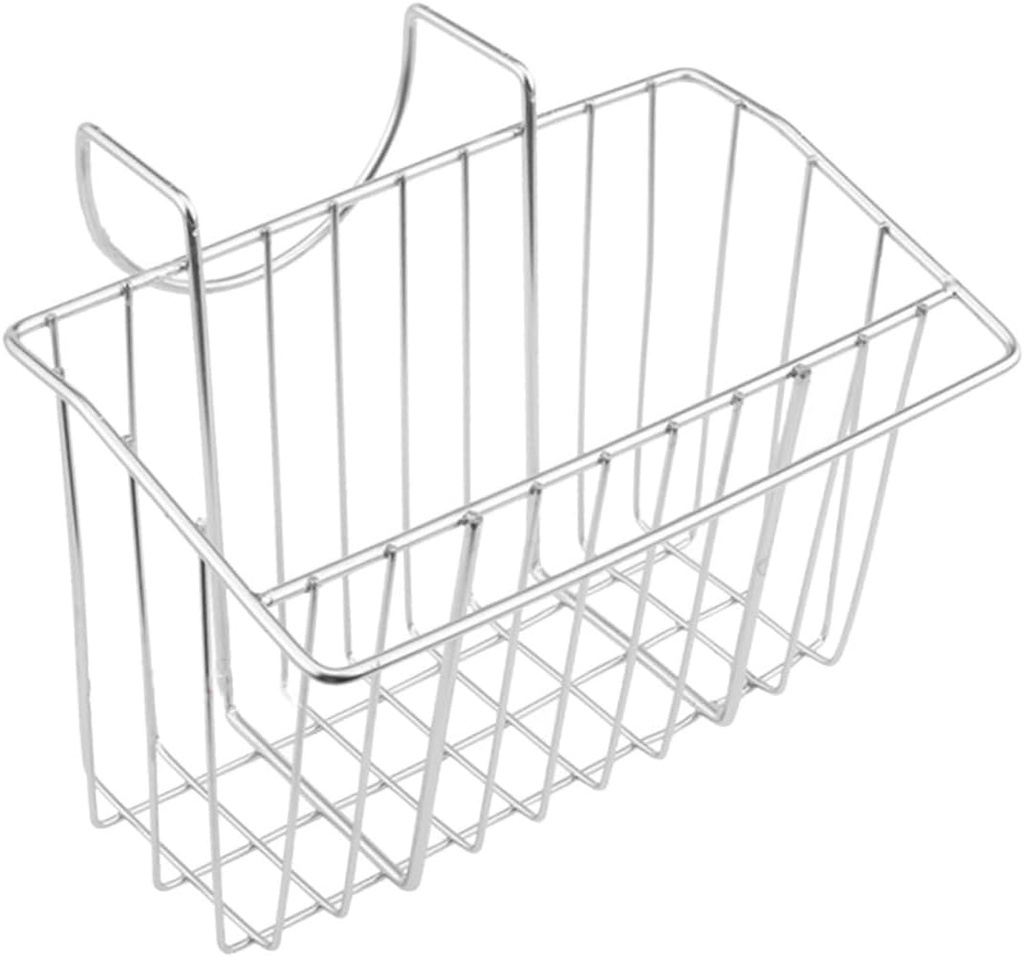 1pc Stainless Steel Hanging Kitchen Sink Organizer Basket with Drain Rack Space-Saving Design for Sponges Brushes and Towels Easy to Install and Clean Keeps Your Counter Tidy