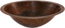 Premier Copper Products LO20FDB 20-Inch Master Bath Oval Under Counter Hammered Copper Bathroom Sink, Oil Rubbed Bronze